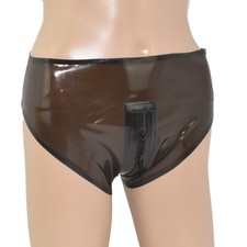 Latex Damen Slip Zwei-Wege-Reißverschluss (L...