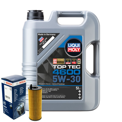 Motoröl 5W30 LIQUI MOLY Top Tec 4600 5L+BOSCH Ölfilter