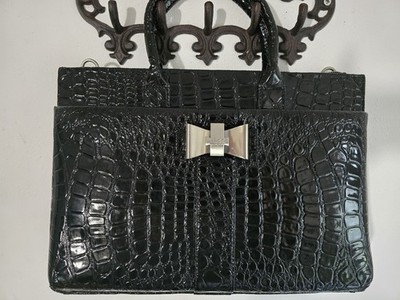 LYDC LONDON Original HENKELLTASCHE KROKO VINTAGE 60er extravagant  Neu