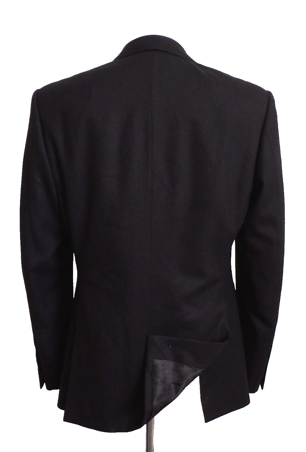 Bespoke two button side vent dark brown peak lape… - image 6