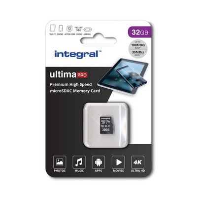 32GB U3 Micro SD Karte Speicher TF V30 Class 10 für Sportkamera (4K UHD Video)