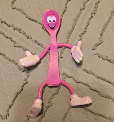Baskin Robbins Pinky der Löffel biegsames Spielzeug Maskottchen 31 Geschmacksrichtungen Promo Werbung Vintage Spielzeug