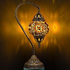 Tiffany Lamp Turkish Table Lamp with Vintage Style, Handmade Moroccan Lamps w...