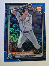 2024 Bowman Chrome Mega Blue Zach Dezenzo (#133/150) ASTROS Team Italy Free Ship