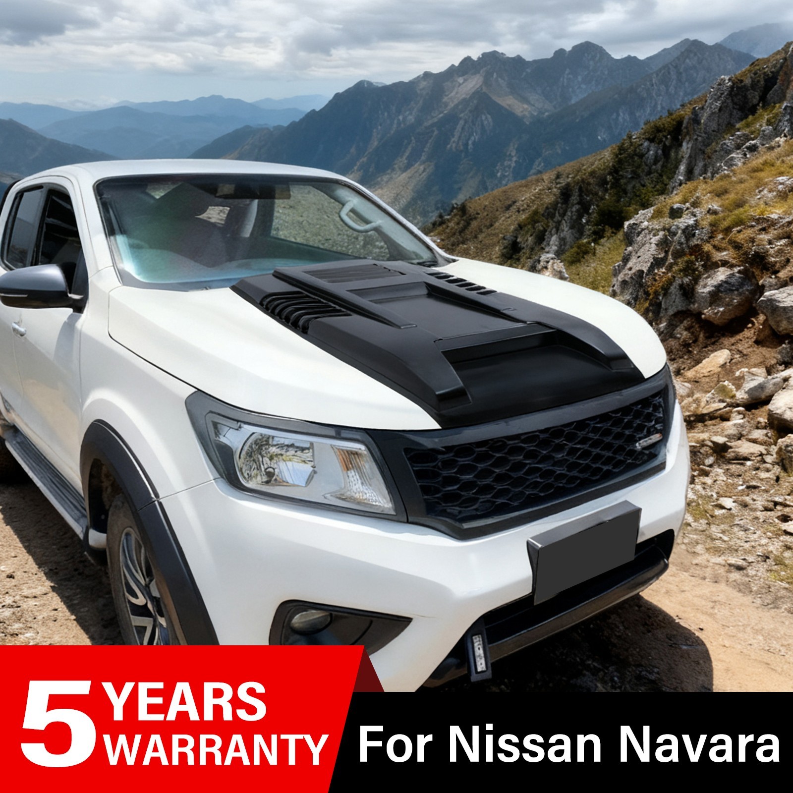 Bonnet Scoop Power Bulge hood Decorative Cover For Nissan Navara NP300 2015-2020
