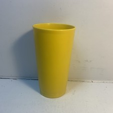 Vintage Tupperware Yellowz Plastic Glass #873-8 Made in USA 5.25"