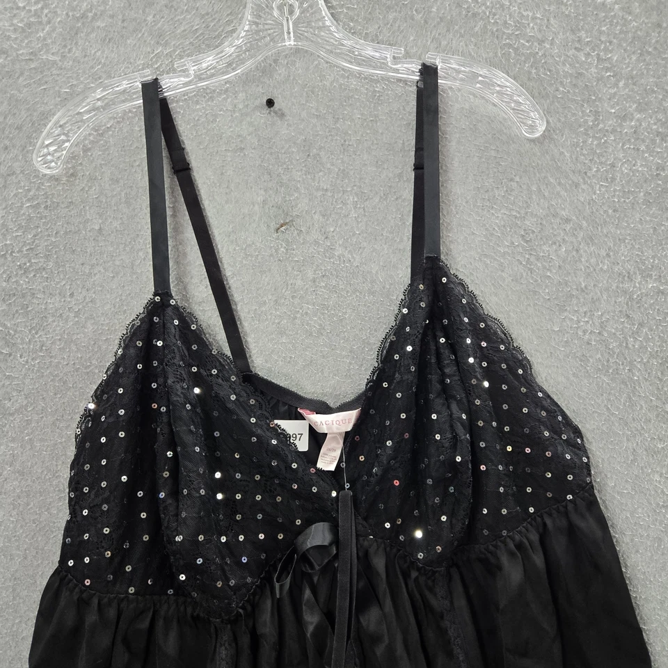 Cacique женщин Sleepwear 26/28 черный Кокетливое в горошек белье бант 2 изделия новый с Ярлыками - Изображение 4 из 4