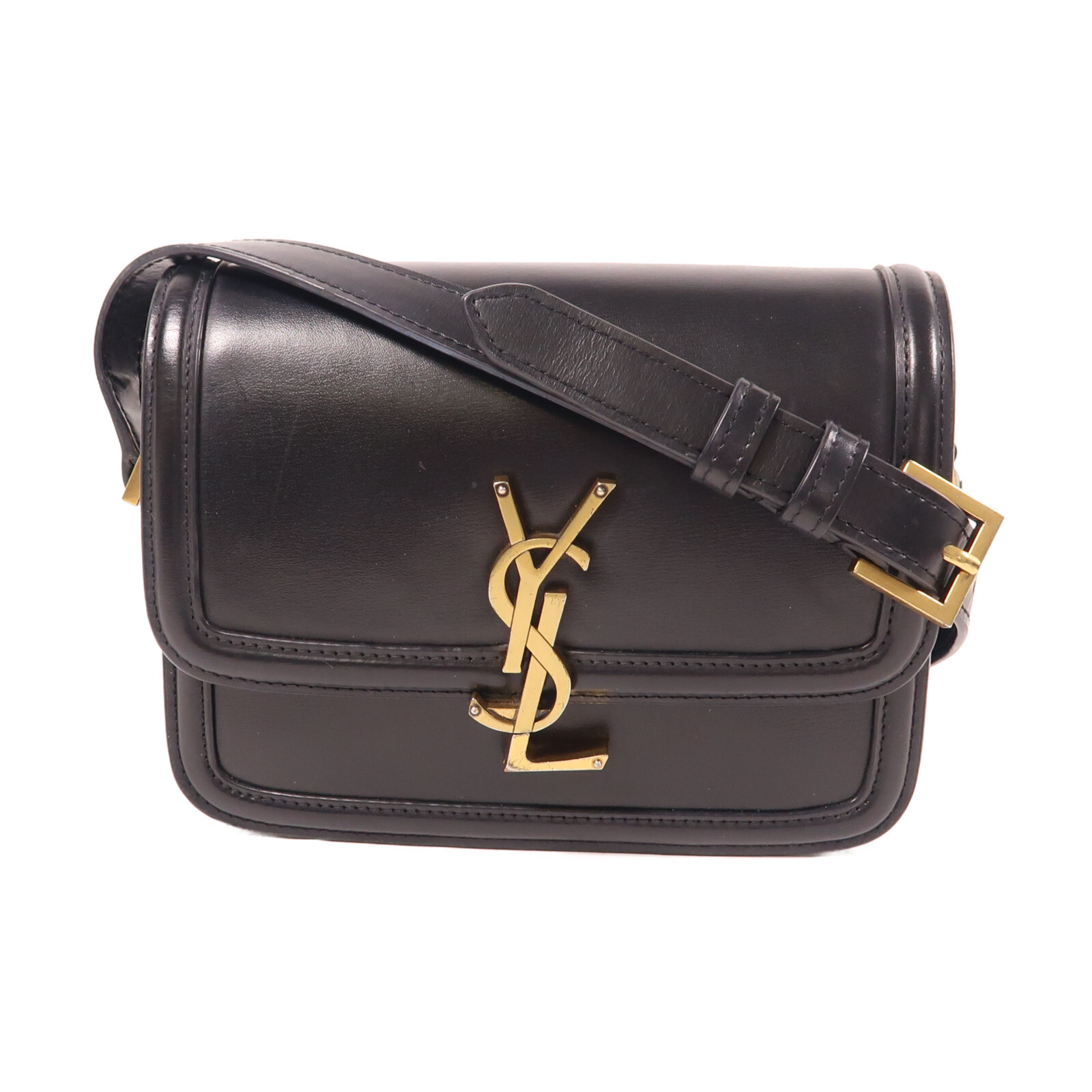 SAINT LAURENT YSL GHW Borsa a tracolla piccola con scatola 634306 pelle di vitello nera