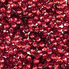5mm Cup Sequins Light Red Shiny Metallic Made in USA