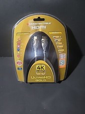 HDMI Monster Cable 4K HDR Ultra HD Gold Premium High Speed Ethernet 6 ft.