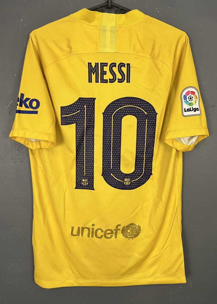 NIKE MEN FC BARCELONA 2020/2021 LIONEL MESSI FOOTBALL SOCCER SHIRT