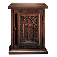 Tabernacle, IHS Cross Tabernacle - Walnut, 20'' H Tabernacles Church or Home