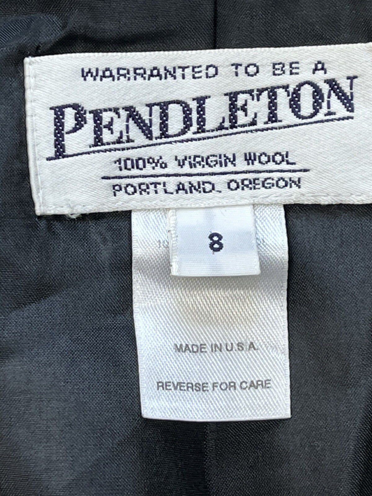 Pendleton Womens Wool Jacket Houndstooth Front Zi… - image 3