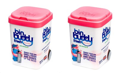 2x Bin Buddy Fresh Berry Blast Rollmülleimer Abfallbeutel Pulver Erfrischer Duft 450g