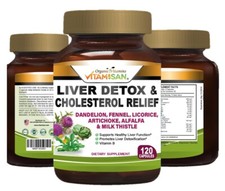 Liver Health Support Supplement Liver Cleanse Detox  Repair 120 capsules health