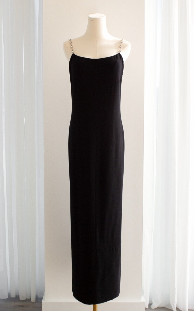 Chanel Vintage Spring/Summer 1998 Silver Crystal Chiclet Black 98p