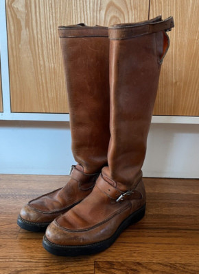 Vintage Chippewa Snake Proof Hunting Boots MOC Toe Size 8.5 C USA Engineer