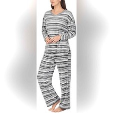 NWT Nautica Women 2-Piece Lightweight Fleece Pajama Sleepwear Set S 70 5B504