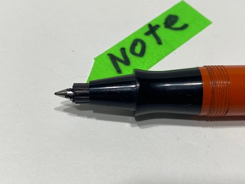 PARKER ORANGE AND BLACK RING TOP ROLLERBALL MADE IN USA FOR PARTS OR REPAIRS - Picture 6 of 8