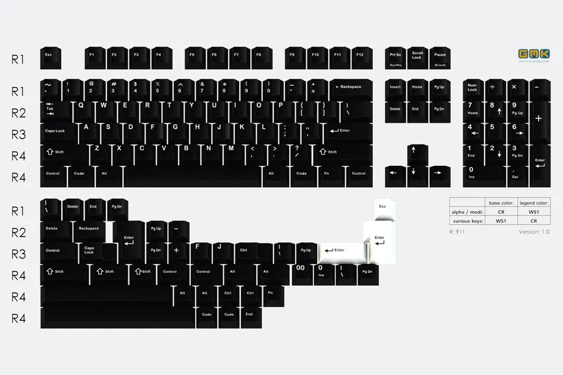 キーボード DROP GMK WHITE-ON-BLACK CUSTOM KEYCAP Drop GMK White on Black OEM (Individual Keycaps) | eBay