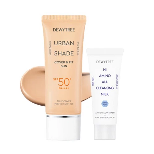 Dewytree Urban Shade Cover & Fit Sun SPF50+ PA++++ 40ml (1.35oz) + cleansing gif