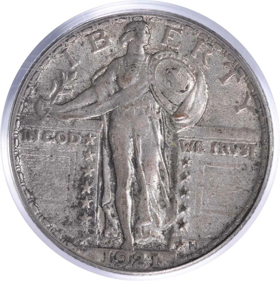 1921 Standing Liberty Silver Quarter AU53 PCGS (CAC) - Image 3 of 4