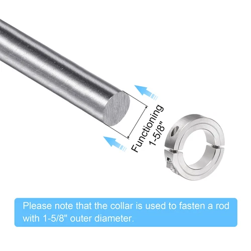 Shaft Collar for 1-5/8" Rod 2-5/8" OD 11/16" Double Split Clamp-On Collars - Picture 5 of 6