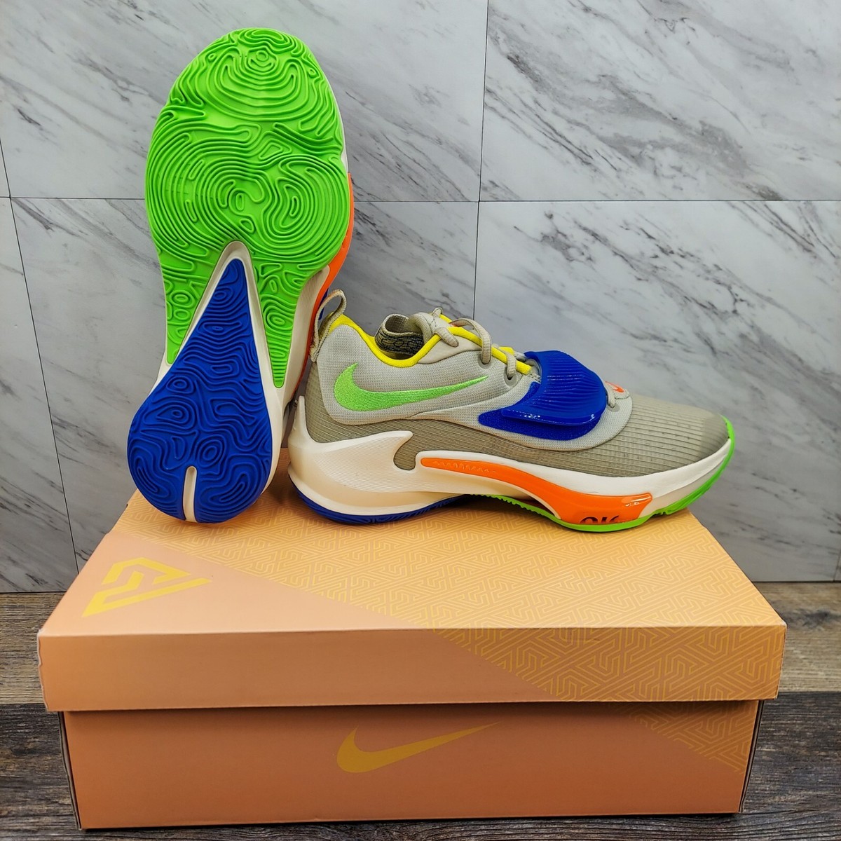 Nike Zoom Freak Primary Colors Basketball Shoes DA0694 100 Men's Size