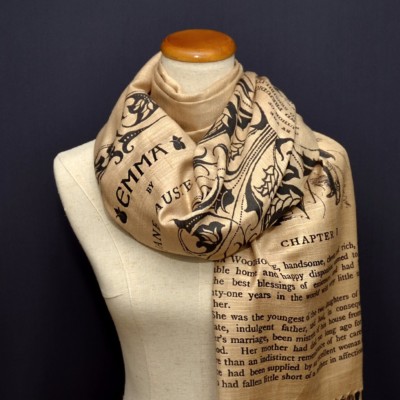 Emma by Jane Austen Scarf Wrap Shawl. Book scarf, Literary scarf .
