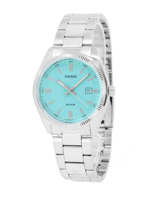 Casio MTP-1302PD-2A2VEF 44,2mm Cassa in Ottone Colore Argento e Braccialetto in - Immagine 4 di 4