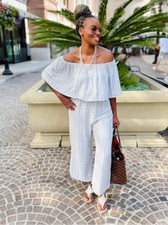 Blue and white striped Jumper, light weight