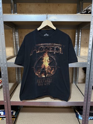 Vintage Accept Restless And Live Tour 2017 Retro Black Men s T-Shirt Size XL