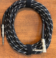 Guitar 1/4 Inch Tweed Cloth Jacket Right-Angle Instrument Cable 10 Ft 1 Cable