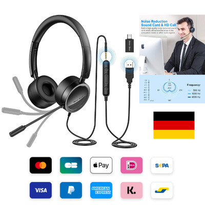 Premium Business-Headset mit Noise Cancellation & klarem Stereo-Sound