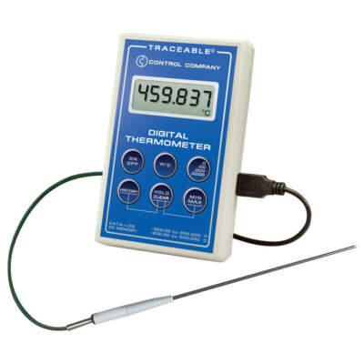 CONTROL COMPANY 6412 Thermometer,-328 to 932 deg. F,USB 38ZC59