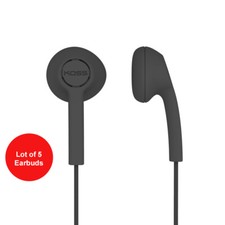 Koss Black KE5 Lightweight in the Ear Earbud , 5 Pack