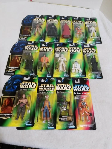 Star Wars  power of the force case of 14 carded assorted