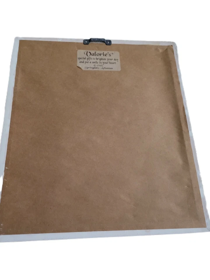 Antique 1995 Embroidery Cross Stitch Pattern Teacup Coffee Pot in Wood Frame 11" - Image 2 of 4