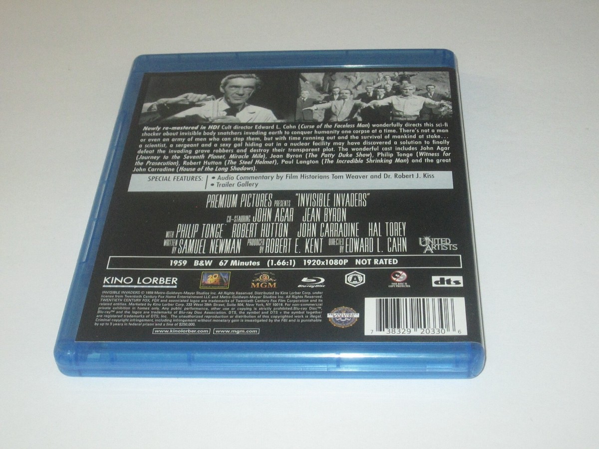 INVISIBLE INVADERS BLU-RAY John Agar Jean Byron OOP