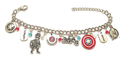 Captain America Bracciale S. Rogers Barnes Till The End Scudo Metal Nichel Free