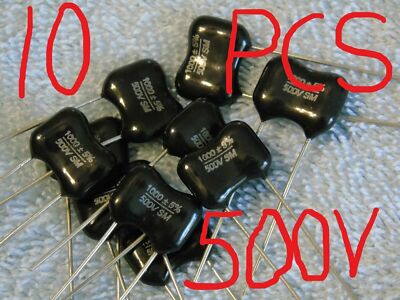 10Pcs TEN 1000pf 500V 5% Silver Mica Capacitors 1.0nF 1nF 0.001uF 102 code caps