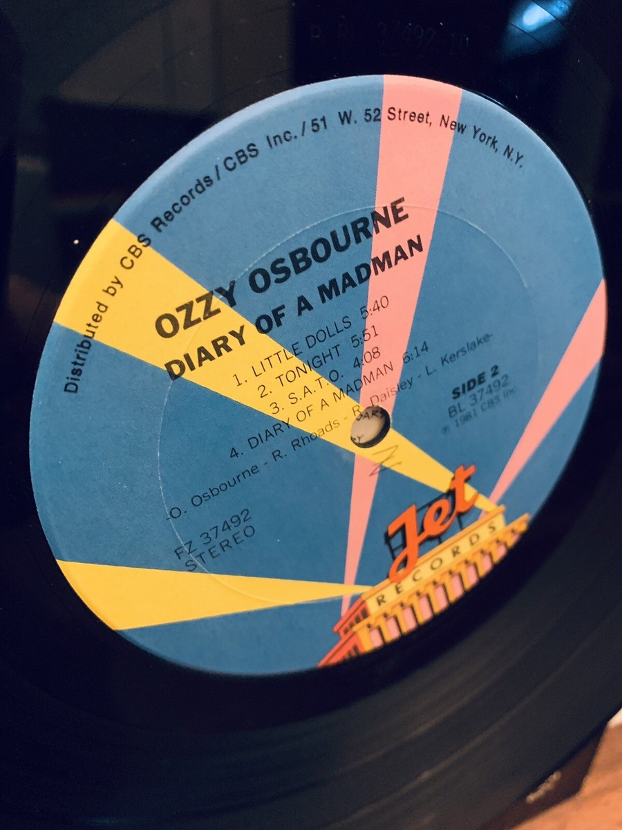 Ozzy Osbourne - Diary Of A Madman - (1981) US 1st Press Vinyl Lp w