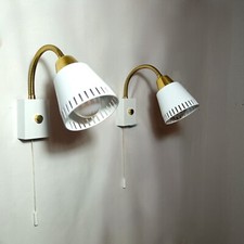Sconces 2 wall lamps adjustable Mid-century Art Deco Brass Stilnovo vintage
