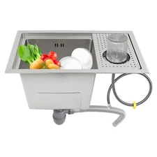 Kitchen Sink, Stainless Steel Kitchen Sink, Stainless Steel Sink with Cup Washer