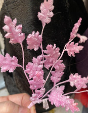 vintage millinery fern leaves pink 1 spray made in Japan