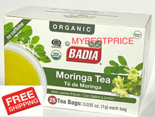 Badia Organic Moringa Tea w/ Lemon Flavor 25 Tea Bags