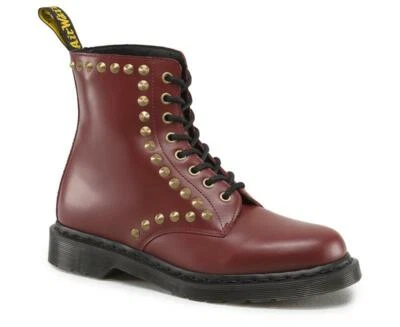 Dr Martens Doc 8 Trou 1460 Fallon Cerise Rouge Spike 14716600 - Photo 1/4