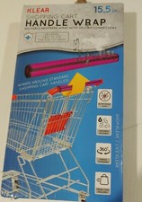Klear Shopping Cart Handle Wrap PURPLE Reusable Guard Cover neoprene 15.5"