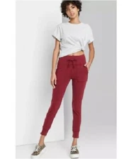 Wild Fable Size Small High-Waisted Side Pockets Ankle Length Leggings Berry
