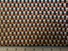 DEBBIE MUMM Fabric - Green  Rust  Tan  Cream Check - by the HALF yard 18" 
